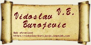 Vidoslav Burojević vizit kartica